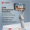 NONE FUNSNAP CM8 Stabilizzatore gimbal portatile a 3 assi per iPhone e Android, stabilizzatore per telefono pieghevole per registrazione video,autonomia batteria 8‑10 ore, tracciamento facciale AI,