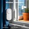 NONE Sensore di allarme per contatto su porte e finestre, 90 dB, allarme di sicurezza magnetico con interruttore di accensione/spegnimento, alimentato da 3 batterie LR44, ideale per la protezione di