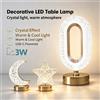 NONE Lampada da Tavolo Decorativa a LED Ricaricabile a Forma di Luna e Stella Ovale, 2 Modalità di Colore, Luce Regolabile e Morbida, Ricarica Type-C, Lampada Decorativa per Arredamento Casa e Regalo per