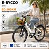 Ebycco Bicicletta Elettrica per Adulti Ebycco V1 36V 15.6Ah con Batteria Rimovibile, Pneumatici da 28 Pollici per Ogni Tipo di Terreno, Sospensione Anteriore, Telaio in Lega di Alluminio, Mountain Ebike con