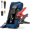 Bogseth 4000A Avviatore di Emergenza per Auto 26800mAh, Booster Portatile per Batteria Auto, Compressore d'Aria 150PSI, Gonfiatore Pneumatici per Carburante a Benzina 10L e Diesel 8L, Avviatore di