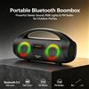 NONE WETECH WR57: altoparlante Bluetooth wireless con maniglia, altoparlante per esterni con bassi potenti, tecnologia TWS, illuminazione RGB, radio FM, ingresso per scheda TF e AUX, ricarica tramite