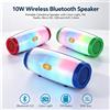NONE WETECH, altoparlante Bluetooth 5.0 portatile cilindrico da 10 W, con luce ambientale multicolore, radio FM, slot per scheda Micro SD, ingresso USB e AUX da 3,5 mm, altoparlante wireless ricaricabile
