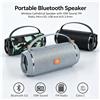 NONE WETECH, altoparlante portatile Bluetooth 5.0 da 10 W con maniglia per il trasporto, altoparlante wireless cilindrico in tessuto con bassi potenziati, radio FM, slot per micro SD, USB e ingresso AUX da