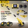NONE MELLWIN Coltivatore Elettrico da Giardino 1600W, Rototiller 1000RPM, Strumento per Scavare e Coltivare, Lama da 160mm, Larghezza 220mm, Profondità 160mm, Compatibile con Batteria Makita 18V