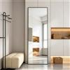 Simurq Specchio a Figura Intera Simurq 162 X 53 Cm, Specchio da Terra HD con Cornice in Lega di Alluminio, Specchio da Parete in Vetro Temperato, Grande Specchio da Terra per Camera da Letto, Guardaroba,