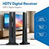 NONE Antenna digitale per TV HDTV da interno, modello DVB-T, con base magnetica, guadagno di 25 dB, per la ricezione di segnali VHF e UHF e l'accesso gratuito ai canali televisivi locali.