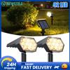 newstyle Faretto Solare a Luce Calda 92LED per Esterni IP65 Impermeabile, Ricarica Solare, Risparmio Energetico e Protezione Ambientale, 3 Modalità di Illuminazione, Faretto Solare da Parete Impermeabile con