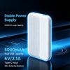 NONE WETECH Power Bank Sottile da 5000mAh, Batteria Esterna Portatile con Doppia Porta USB 5V 2.1A, Ingresso Type-C, Mini Caricabatterie per Telefono