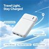 NONE Power bank portatile da 6000 mAh, con uscita USB singola da 2,1 A, doppia porta di ingresso, Micro USB e Type-C, batteria esterna sottile e compatta, modello WL20, per telefoni cellulari.