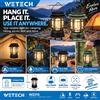 W2315 Lampada da campeggio vintage 30 COB LED 6W 360 ° Lanterna da esterno ricaricabile tramite USB-C, con illuminazione solare e maniglia per il trasporto.
