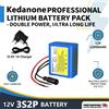 Kedanone Batteria ricaricabile agli ioni di litio 18650 ad alta capacità, modello 3S2P, 12V, 20000mAh, dotata di scheda di protezione BMS e caricabatterie 12V.