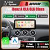 AUTOTOP Schermo multimediale da 10,25 pollici con sistema Linux, CarPlay wireless e Android Auto per Mercedes-Benz CLA, GLA, Classe A W176, C117, modelli 2013-2018, NTG4.5, 5.0, autoradio con Bluetooth e GPS.