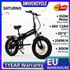 Saturno Bicicletta Elettrica per Adulti, Motore 350W, 42 KM/H, Batteria Rimovibile 48V, Bicicletta Elettrica Pieghevole 20 Pollici, Autonomia Massima 50 Miglia, Garanzia 1 Anno Bicicletta Elettrica