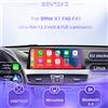 BONROAD Schermo Touch Screen Multimediale Wireless CarPlay Android Auto Linux da 12,3 pollici 2400*900P con Laminazione Completa per BMW X1 F48 F49, Mirroring Airplay, Autolink, Navigazione GPS,