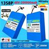 Ddadache Batteria di alimentazione da 48 V, 13S8P, 200 Ah, pacco batterie ricaricabile agli ioni di litio 18650 ad alta potenza con BMS, per moto, scooter e biciclette.