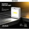 NONE Lampada LED magnetica WETECH W2403, 3W, lampada portatile a pressione, 2 opzioni di montaggio, alimentata a 3 batterie AAA, ideale per armadi, garage, campeggio e situazioni di emergenza.