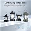 NONE Lanterna LED da campeggio in stile retrò WETECH, luce neutra a 4000K, resistente agli spruzzi (IP44), lampada a batteria da appendere per giardino, campeggio e attività all'aperto.