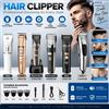 NONE Tagliacapelli professionale ricaricabile per uomo, tagliacapelli elettrico senza fili, rasoio per barba con lama in ceramica, macchina per tagliare i capelli con pettine regolabile, display a LED,