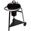 Somagic Barbecue a carbonella con Vasca e Coperchio di Cottura in Acciaio smaltato su Carrello, 60, 5 x 98 cm