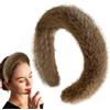 Generico Fascia Per Capelli In Pelliccia Sintetica Da Donna - Paraorecchie Invernali Da Đonna | Fascia Per Capelli Daa Donna In Pelliccia Sintetica, Testa Fuà Ispessita, Tesa Larga, Accessorio Perr Capellii