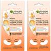 Garnier SkinActive - Maschera in tessuto per occhi Hydra Bomb, antifatico ed energizzante, set di 2