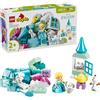 LEGO DUPLO Disney Scatola Creativa di Frozen con Elsa e Olaf - Giochi Didattici per la Motricita Fine dei Piccoli - Set Montessori con 2 Personaggi, Eta 2+