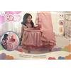 HUNGARY TOYS Palmitessa Culla Bambola, Culla Bambola Con Baldacchino, Letto Bambole Reborn, Con Velo, Alta Qualità Modello 2025 Rosa 43x85x61,5 cm (H)