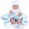 HUNGARY TOYS Bambola-Eva Collection,bambola con vestitino bianco e copertina azzurra-Hungary Toy-Eta 3+