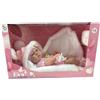 HUNGARY TOYS Bambolotto,Eva collection, bambolotto con vestito rosa e copertina rosa con orecchie,Hunary Toy,eta 3+