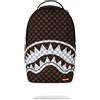 SPRAYGROUND ZAINO BROWN AND CREAM DRIP CHECK SHARK - 910B8552NSZ - marrone