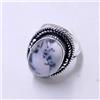 Sontuoso Dendrite Opale Gemma 925 Argento Sterling Mano Anello Tutte le Misure