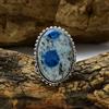 Straordinario K2 Diaspro Gemma 925 Argento Sterling Mano Anello Tutte le Misure