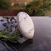 Beauty Howlite Gemma 925 Argento Sterling Artigianale Anello Tutti Misura S-10