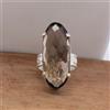 Fumoso Topazio Gemma 925 Argento Sterling Artigianale Anello Tutte le Misure