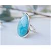 Caraibi Larimar Gemma 925 Argento Sterling Artigianale Anello Tutte le Taglie