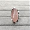 Anello Fatta A Mano In Argento 925 Con Quarzo Rosa Naturale Oval A-13