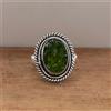 Natale Verde Modavite Gemma 925 Argento Sterling Artigianale Anello Tutti Misura