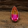 Handmade Favoloso Bi-Colore Tormalina Gemma 925 Argento Sterling Handmade Anello