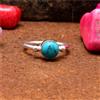 Beauty Babbo Natale Rosa Turchese Gemma 925 Argento Sterling Artigianale Anello