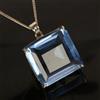 Astounding Topazio Blu Gemma 925 Argento Sterling Fatto a Mano Ciondolo G-30