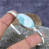 Bracciale Cuff In Argento Sterling 925 Fai Da Te In Gemma Larimar X-90