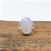 Handmade Favoloso Arcobaleno Luna Gemma 925 Argento Sterling Handmade Anello Tutti Misura