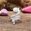 Handmade Bello Arcobaleno Luna Gemma 925 Argento Sterling Handmade Anello Tutte le Misure