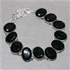 Collana bigiotteria moda pietre preziose forma ovale diopside cromato...