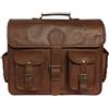 Fatto a mano Borsa Uomo In Vera Pelle Vintage Fatta A Mano Marrone Tracolla Porta PC 15X11X4
