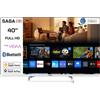 SABA SA40WFM10VDA TV LED, SMART TV, 40 ", Full-HD, Processore CA53 x4, White, Classe E