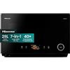 HISENSE MICROONDE HISENSE H28SO1, capacità 28 l, potenza microonde max 900 W, Funzione grill, Potenza grill 1800 Black