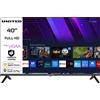 UNITED UN40FVZ1 TV LED, SMART TV, 40 ", Full-HD, Processore CA53 x4, Black, Classe E