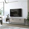 Dmora - Mobile Porta TV Malina, Credenza da Soggiorno, Armadio Basso per TV, Base Parete attrezzata, 150x36 h44 cm, Beige